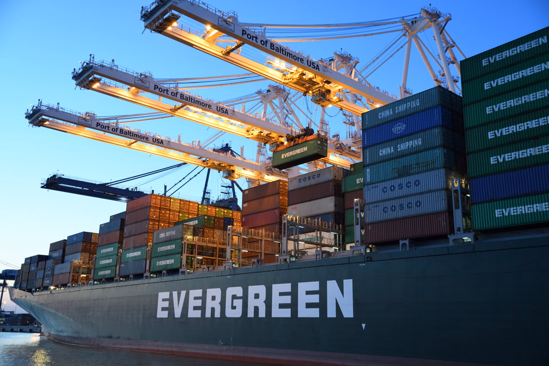 Cargo Ship at International Port